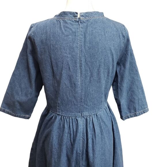 Pando Grove 3/4 Sleeve Denim Dress SMALL - Picture 7 of 15